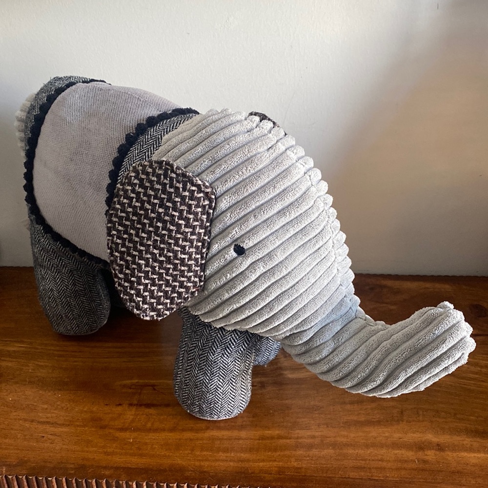 Like new Pier 1 Larger “Eleanor the Elephant stuffed/plush animal.